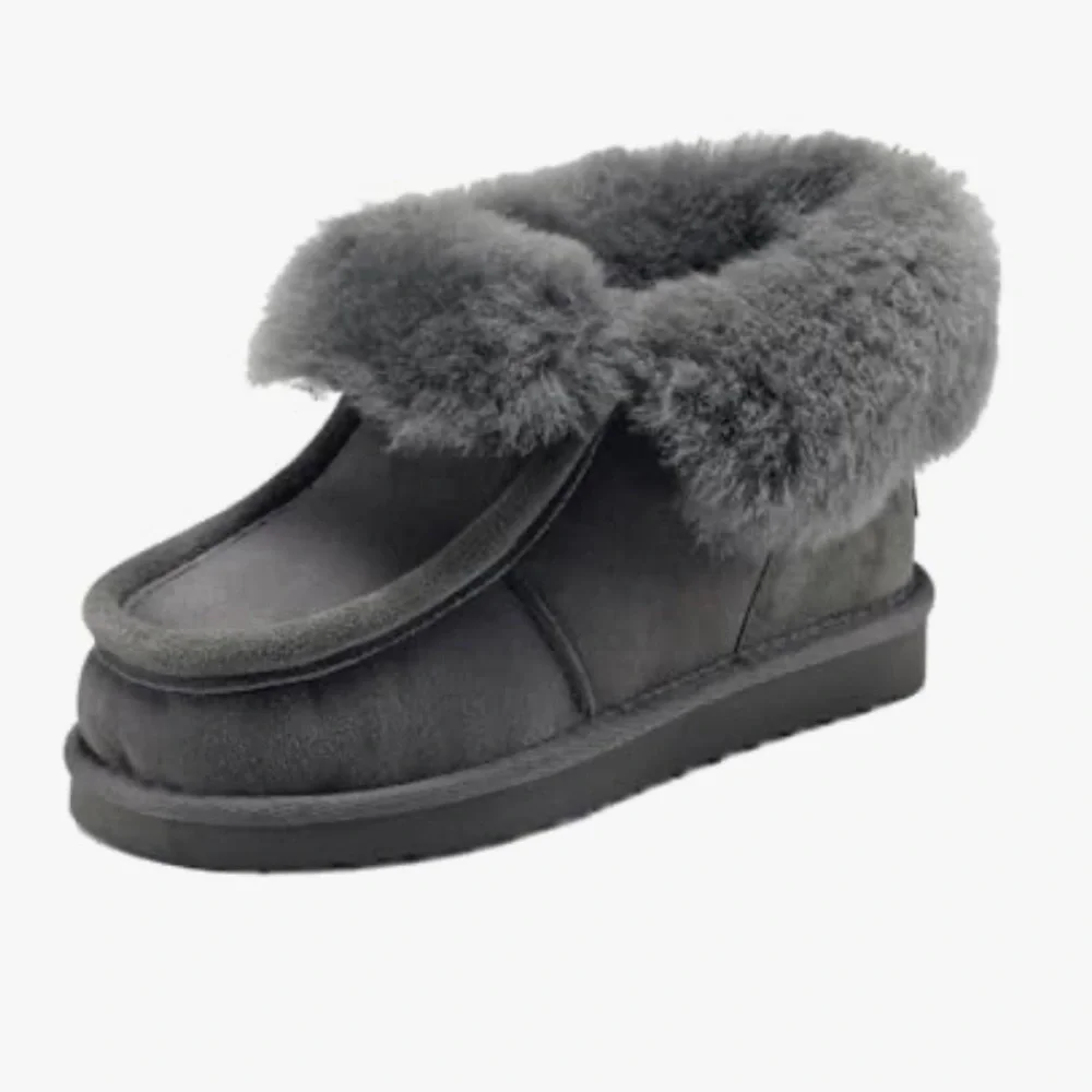 Aerosoles Girl's Mini Alaksa Toasty Boot grey fuzzy size 1 little kid new